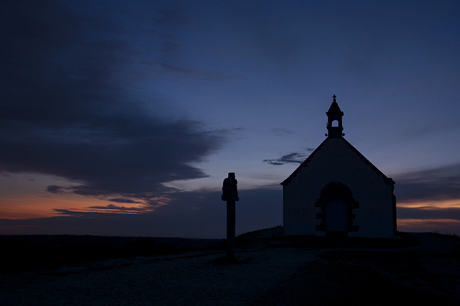 paysage eglise aurore